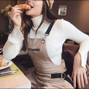 Zipper Pocket Overalls